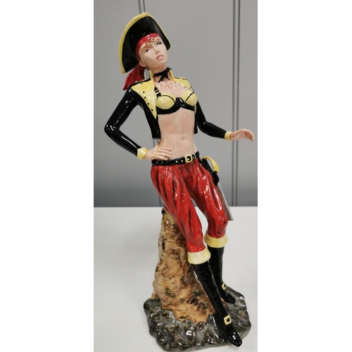 537 - A female Pirate figurine, by Lionel Bailey, for Lorna Bailey Studio Designs. Signed to base. Limited... 