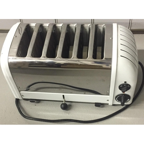 792 - A six-slice white/chrome toaster, by 'Dualit'. PAT Test pass & functionality test indicates in full ... 