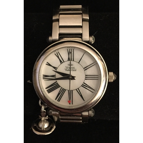 A vintage ladies 'Mother Orb' wristwatch, by 'Vivienne Westwood'. Model no. VV006PSLSL SF. 5ATM water resistant.