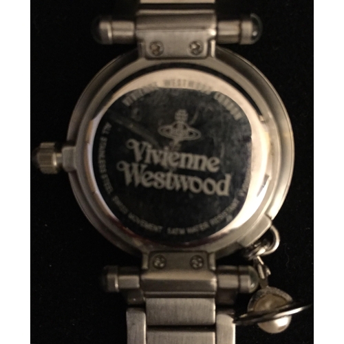 385 - A vintage ladies 'Mother Orb' wristwatch, by 'Vivienne Westwood'. Model no. VV006PSLSL SF. 5ATM wate... 