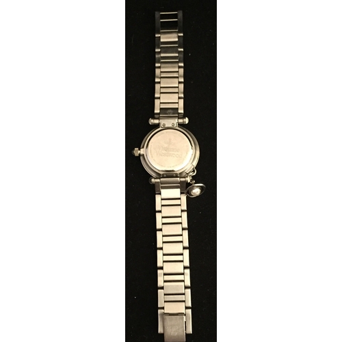 385 - A vintage ladies 'Mother Orb' wristwatch, by 'Vivienne Westwood'. Model no. VV006PSLSL SF. 5ATM wate... 