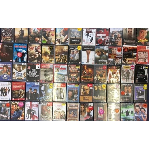 3702 - Mixed Genre - a collection of mostly new/unplayed DVD's (x54) & Video.