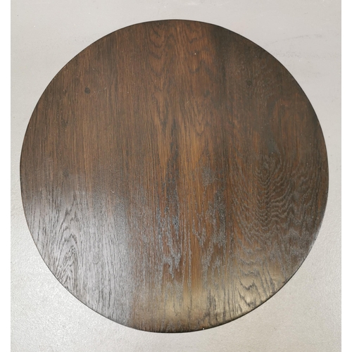 76 - A vintage, round walnut side table. Dimensions(cm) H48, W54, D54.