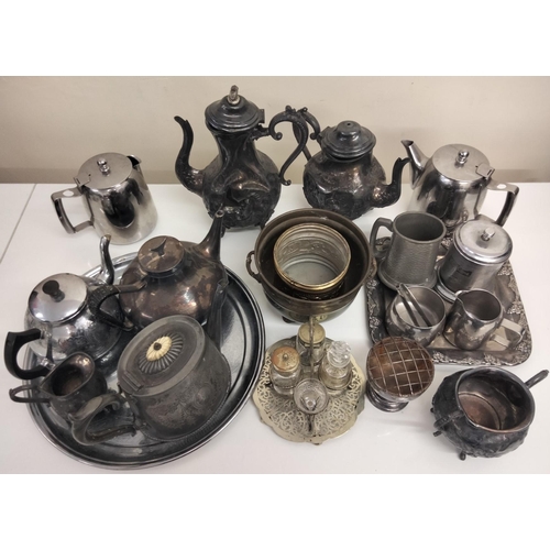 429 - A quantity of antique & vintage tableware. Primarily silver-plated & stainless steel.