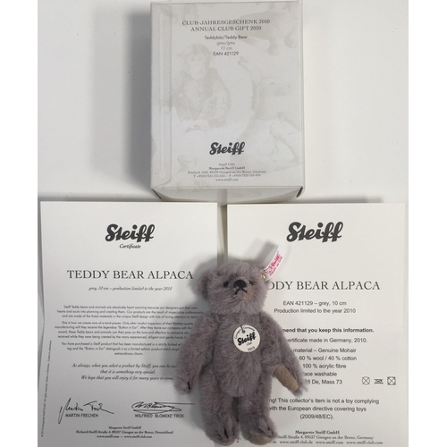 4022 - Steiff 'Club Annual Gift' bears (x4). To include 2009 Black, 2010 Grey, 2011 Brown & 2012 Burgundy. ... 