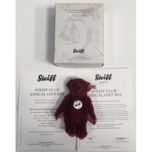 4022 - Steiff 'Club Annual Gift' bears (x4). To include 2009 Black, 2010 Grey, 2011 Brown & 2012 Burgundy. ... 