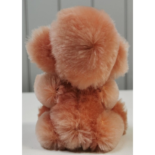 4039 - Merrythought 'Cheeky Peach Smoothie' bear. Peach mohair with accompanying ribbon. Catalogue no. T6SM... 