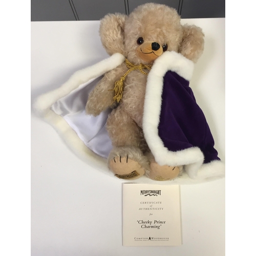 4047 - Merrythought 'Cheeky Prince Charming' bear. Made to celebrate QEII coronation 50th anniversary. Cata... 