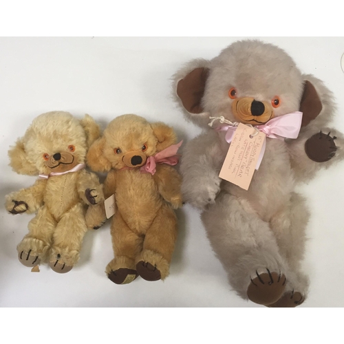 4061 - Merrythought - a collection of three vintage 'Cheeky' bears. Height 20cm/22c,/37cm.