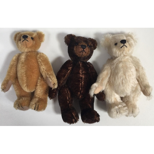 4071 - Dean's Rag Book Company Miniature Bears (x3). White, dark brown & light brown colours. Height 13cm/1... 