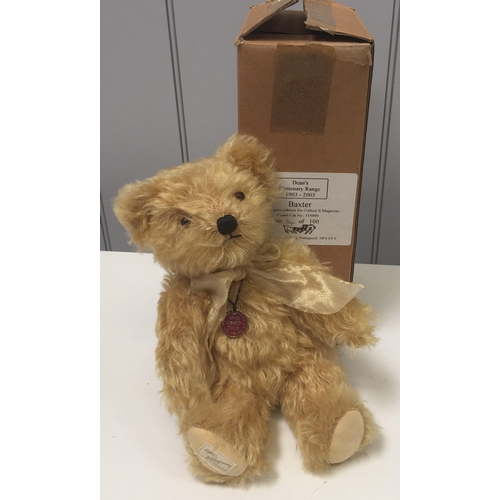 4075 - Dean's Rag Book Company 'Baxter' bear.  Golden mohair with accompanying, matching ribbon, from 2003.... 