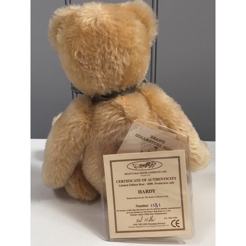 4076 - Dean's Rag Book Company Ltd 'Hardy' bear. Sable mohair with accompanying grey ribbon. Limited editio... 