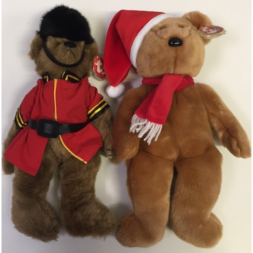 4095 - A TY Beanie Buddies '1997 Holiday Teddy' (with error label 2001' & Attic Treasures 'Malcolm' (1993).... 