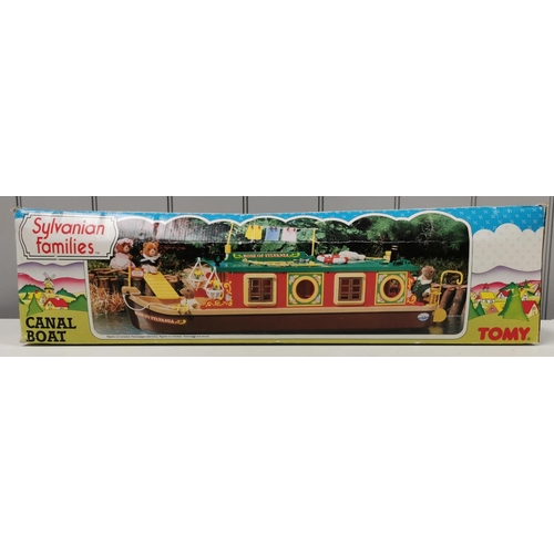 4235 - Sylvanian Families Canal Boat.  Manufacturer/Model No: Tomy 3036.  Appears complete but lamp is dama... 