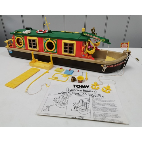 4235 - Sylvanian Families Canal Boat.  Manufacturer/Model No: Tomy 3036.  Appears complete but lamp is dama... 