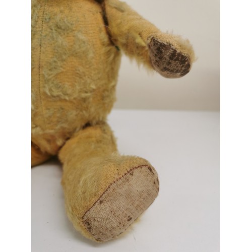 4086B - A mid-century Teddy Bear. Fully jointed, button-eyes, padded-paws. Height 37cm.