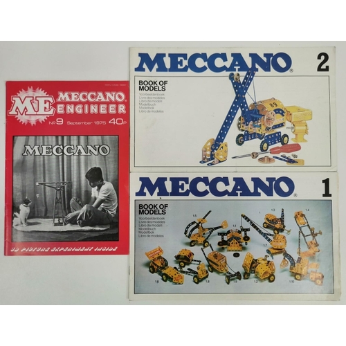 2527 - A selection of eight 'Meccano' instruction leaflets & catalogues. To include 'Meccano Quality Gifts ... 