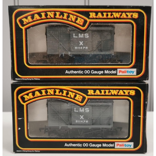 2712 - A collection of ten, boxed Palitoy Mainline OO gauge plank wagons. Model no's: 37-148; 37-126; 37-16... 