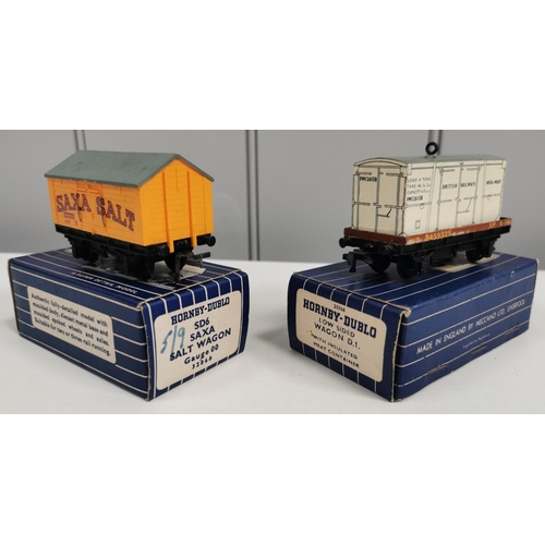 2722 - A collection of nine, boxed Hornby-Dublo wagons. To include: 8-ton Cattle Wagon B.R.; 6 UGB Coal Wag... 