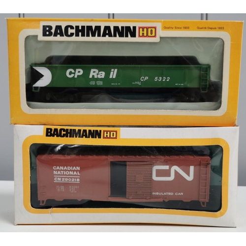 2725 - A collection of eight, boxed Bachmann HO scale engines & wagons. To include 41' Steel Box Car; 42' S... 