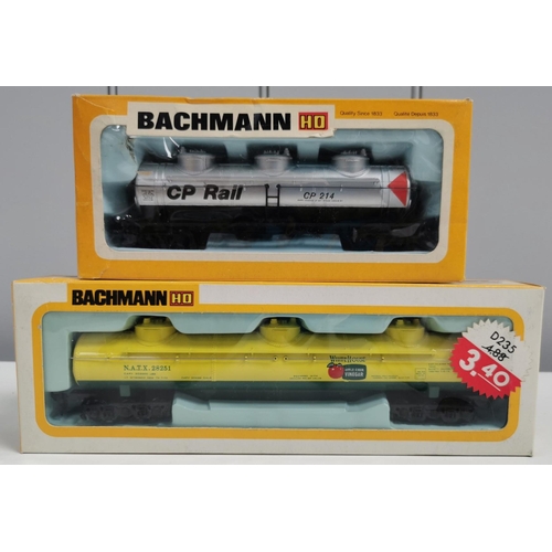 2725 - A collection of eight, boxed Bachmann HO scale engines & wagons. To include 41' Steel Box Car; 42' S... 