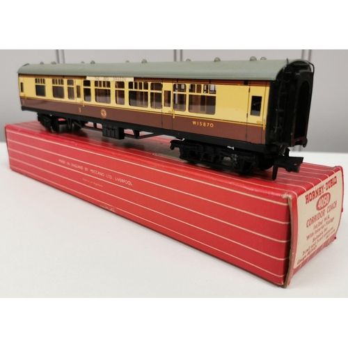 2737 - A collection of four, boxed Hornby-Dublo Coaches. To include Open Corridor Coach 1st/2nd W.R.; Open ... 