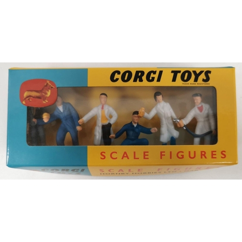 2208 - A boxed set of six 'Corgi Model Club - Hornby Hobbies Ltd', garage attendants. Model no.1505.