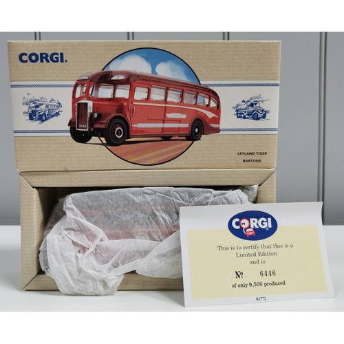 2221 - Corgi 97211 1:50 Scale Leyland Tiger - Bartons. Limited edition 6446/9500.