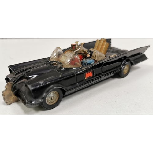 2232 - Corgi 267 - 'Batmobile'. Complete with reproduction box & display stand. Missing Robin figure.