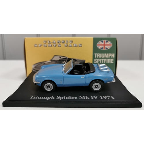 2121 - A collection of four, boxed, 1:43 scale 'Atlas Editions' Classic Sports Cars. To include Triumph Spi... 