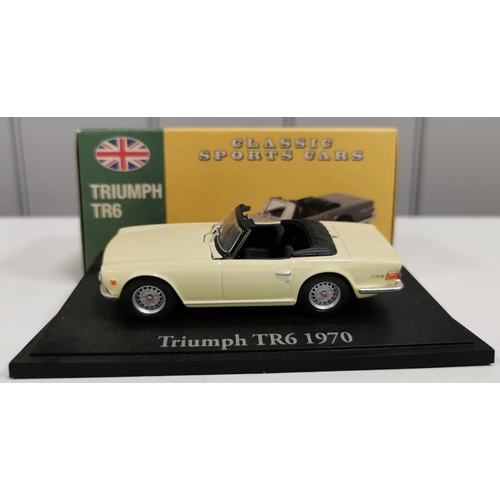 2122 - A collection of four, boxed, 1:43 scale 'Atlas Editions' Classic Sports Cars. To include Austin Heal... 