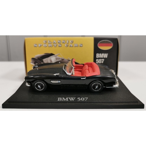 2123 - A collection of four, boxed, 1:43 scale 'Atlas Editions' Classic Sports Cars. To include Ford Capri ... 