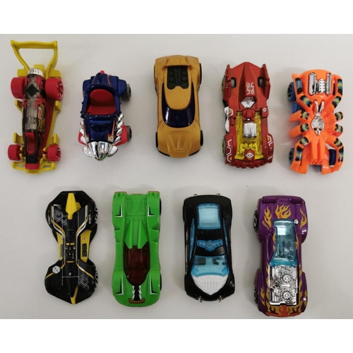 2178 - A collection of nine, unboxed 'Hot Wheels' model cars.