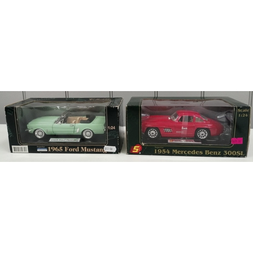 2180 - Two boxed Collectibles 'Superior' Range, 1:24 scale, heavy gauge diecast cars: Model No: SS7711W For... 