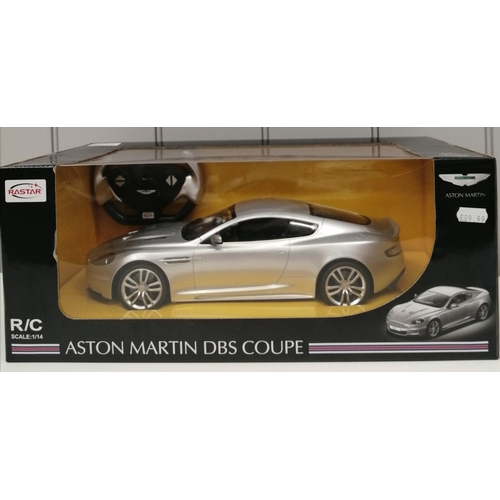 2196 - A boxed, 1:14 scale, radio controlled, 'Rastar' Aston Martin DBS Coupe. Model no.42500. Appears unop... 