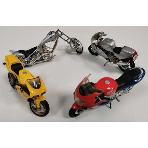 2374 - A large collection of approx. 43, unboxed motorcycle models. To include sports bikes, road bikes, di... 