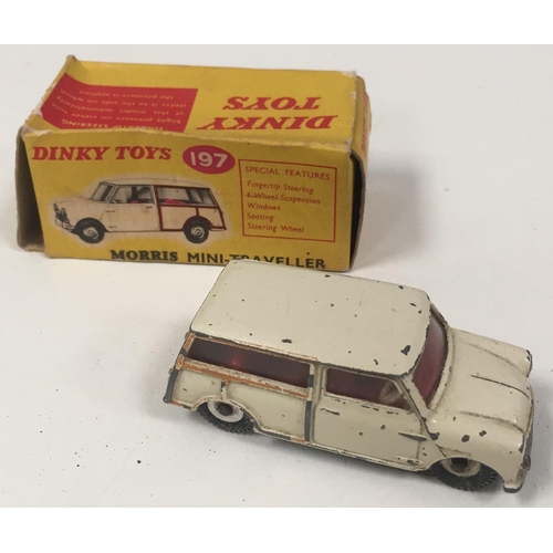 2314 - Dinky Toys 197 - Morris Mini-Traveller, in white. Complete with original box.