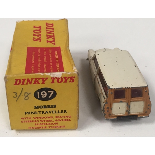 2314 - Dinky Toys 197 - Morris Mini-Traveller, in white. Complete with original box.