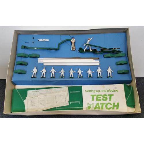 1815 - A boxed 'Test Match' tabletop cricket game, by 'Peter Pan Playthings'. Appears complete.