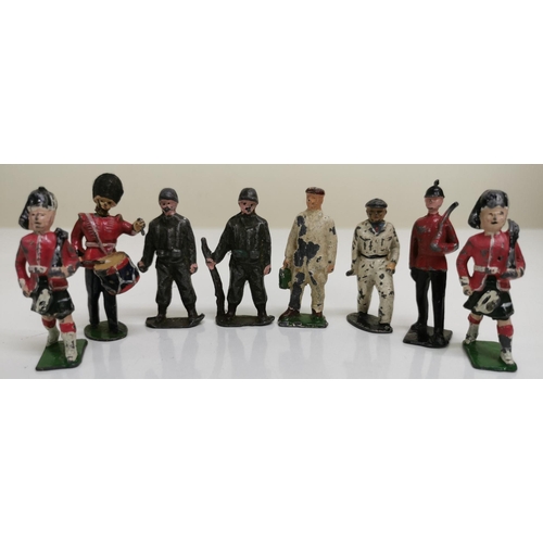 1823 - A collection of 34 miniature lead soldiers, by 'Britains' etc.