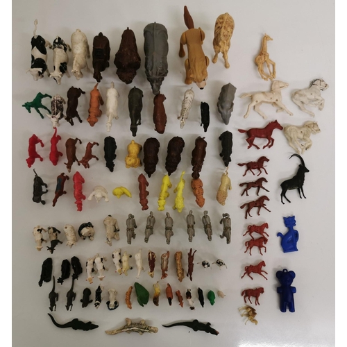 1873 - A large collection of approx. ninety-six vintage, plastic animal figures.