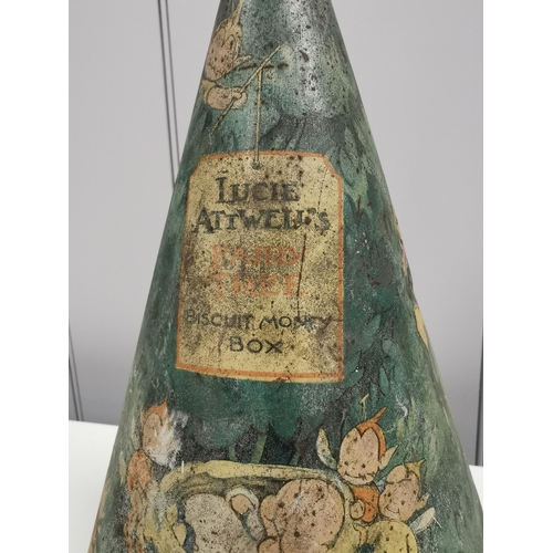 1900 - A rare 'Lucie Attwell's Fairy Tree Biscuit Money Box', by William Crawford & Sons. Height approx. 37... 