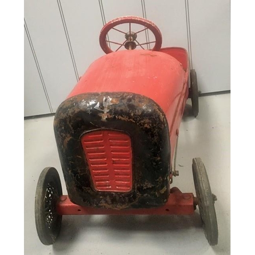 1902 - An early, original 'Triang' pedal car. Original paintwork, may have had steering wheel replaced. Dim... 