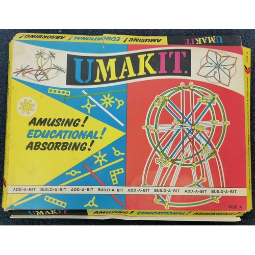 1903 - A very rare, boxed 'Umakit' construction set, by 'Hygienex Industries Ltd', from c.1960's. Unchecked... 