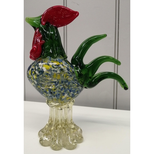 1054 - A vintage Murano Rooster. Height 23cm.