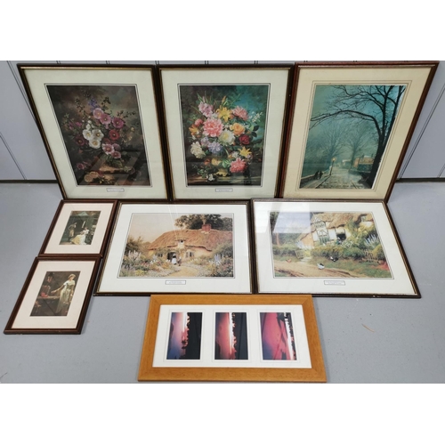 315 - A collection of eight framed prints. To include two by 'Claude Strachan' & two by 'Albert Williams'.