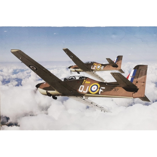 327 - A large-scale RAF canvas print. Dimensions 59cm x 89cm.