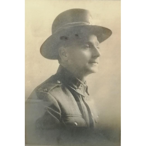 266 - A framed portrait photograph of Walter Groves, Australia & New Zealand Army Corps, killed in action ... 