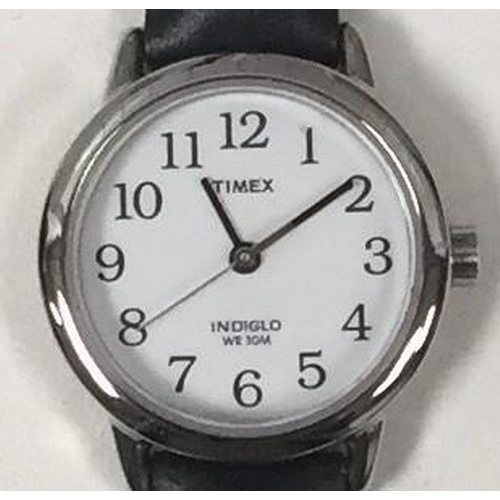 385B - A battery-powered 'Timex Indiglo WR30m' gents watch. Appears unworn & in working order.