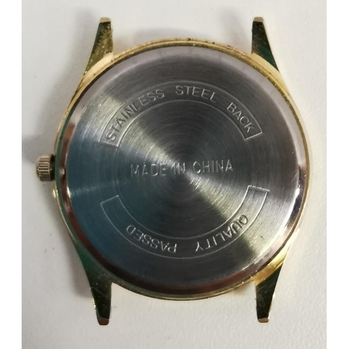 396D - A collection of five, used gents battery watches, mostly by 'Sekonda'. Untested.